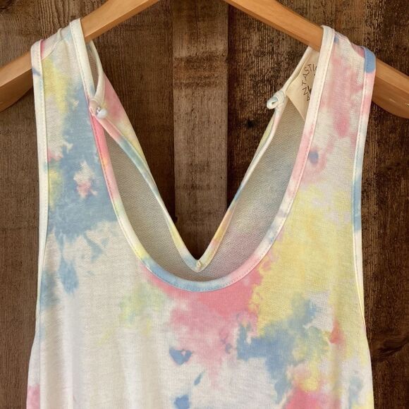 Fantastic Fawn Jump Right In Sleeveless Jogger SweatJumpsuit-Tie dye-Multicolor - Picture 5 of 12